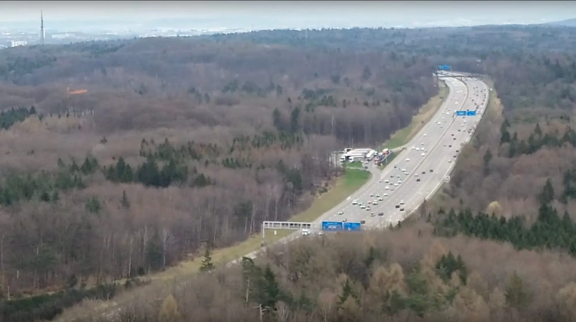 A8 im Wald bei Sindelfingen
