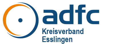 Logo des Allgemeiner Deutscher Fahrrad-Club Kreisverband Esslingen. Der ADFC fördert das Radfahren und oganisiert Radtouren und Ausflüge