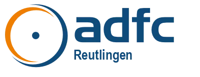 Logo des Allgemeiner Deutscher Fahrrad-Club Kreisverband Reutlingen e. V.(ADFC) Der ADFC fördert das Radfahren und oganisiert Radtouren und Ausflüge